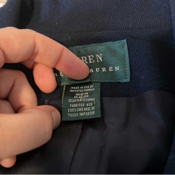 Ralph Lauren Wool Navy Peacoat Blazer - Picture 6 of 9